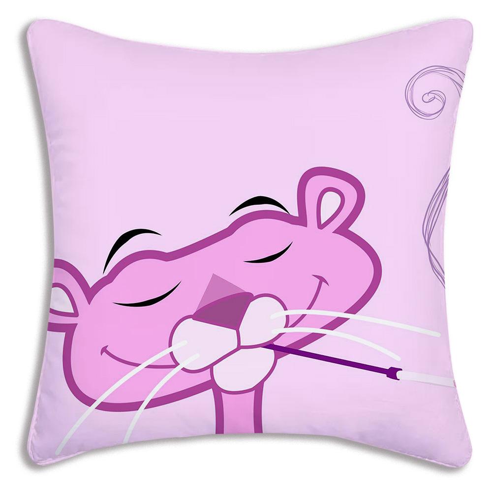 Anime Pink Für P-Panthers-Kissenbezüge Cartoon Sofa Dekoratives Zuhause Zweiseitiger Druck Kurzer Plüsch Niedlicher Kissenbezug