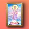 Guanyin Bodhisattva Canvas Mural - Entrance Hall Lobby Decorative Worship Art