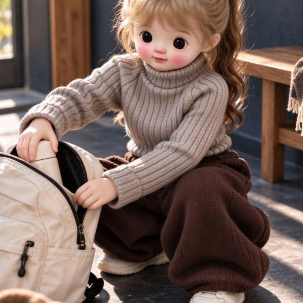 Mini Ribbed Knitted Sweaters Tops Casual Wear Dolls Streetwear for OB11 Dolls/for 1/12 BJD Dolls