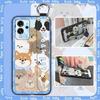 Dirt-resistant Ring Phone Case For ZTE Blade V40 Pro Protective Cute Kickstand Wrist Strap Shockproof Back Cover Durable