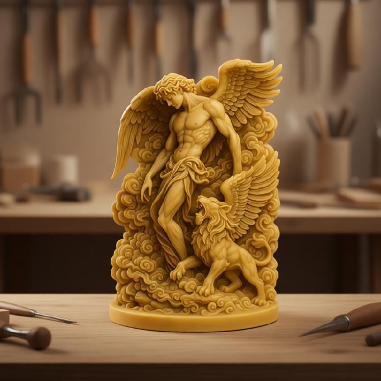 Mythical Angel Carving Silicone Candle Molds For Handmade Candle Soap Home Decoration Gypsum Ornament Resin Casting