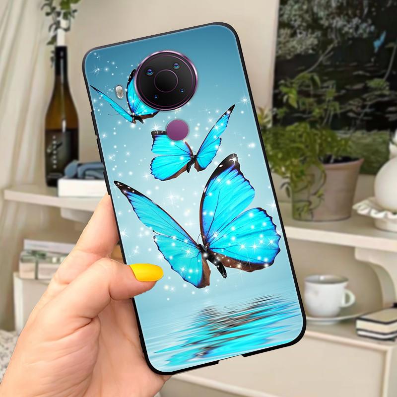 For Nokia 5.4 Case Soft Black Silicone Phone Back Cover For Nokia 5.4 Case Nokia5.4 TA-1333 TA-1340 TA-1337 TA-1328 TA-1325 Cat