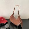 Suede bag autumn women's new pillow bag women's retro texture plush shoulder armpit bag women