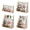 Wood Bracelet Display Stand Multi Layer Bangle Scrunchie Organizer Multi-Function Jewelry Organizer for Watch Bracelet Scrunchie
