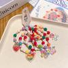 5-Piece Cute Resin Graffiti Beaded Bracelet Set for Little Girls - Cartoon Princess Design