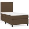 3141580 vidaXL Divan Bed with Mattress Dark Brown 90x190 Cm