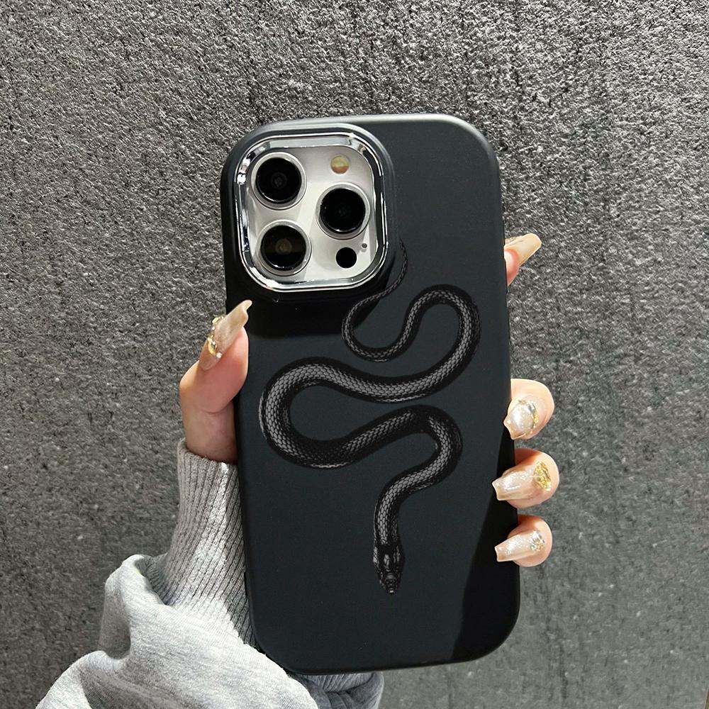 Мягкая задняя крышка N71 Black Gold Snake для Samsung S24 Ultra A14 iPhone 16 Pro — фото 7