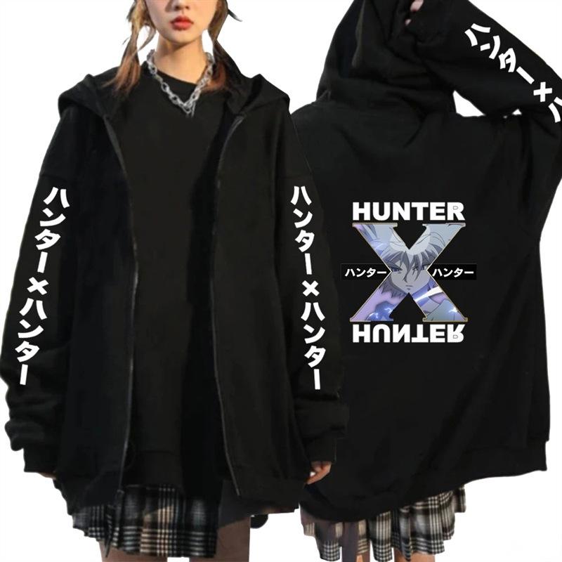 Anime HUNTER x HUNTER full-time hunter print hooded sweater cross-border hot sale casual loose cardigan