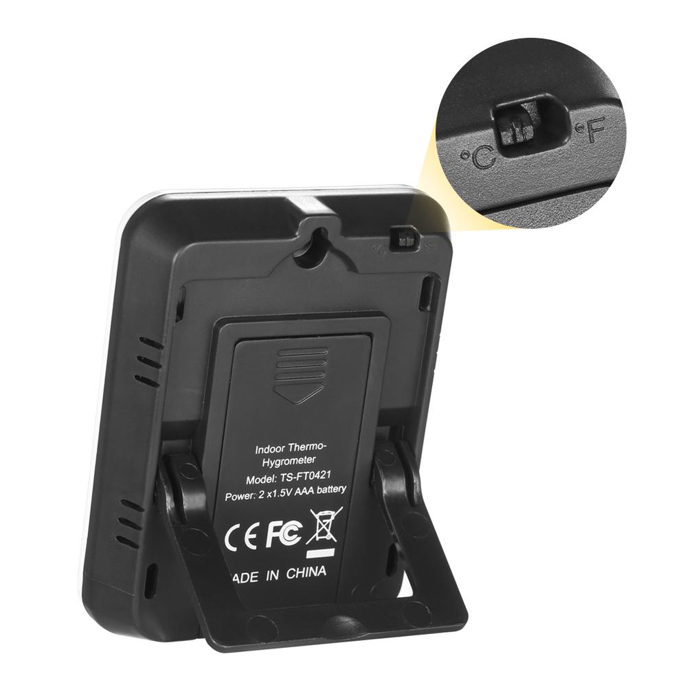 LCD Digital Indoor  meter Hygrometer Room C/F Temperature Humidity Monitor Gauge  -Hygrometer with Back Stand