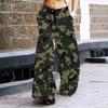 Women's Fashion Retro Casual Loose Drawstring Wide Leg Printed Sweatpants With Pockets