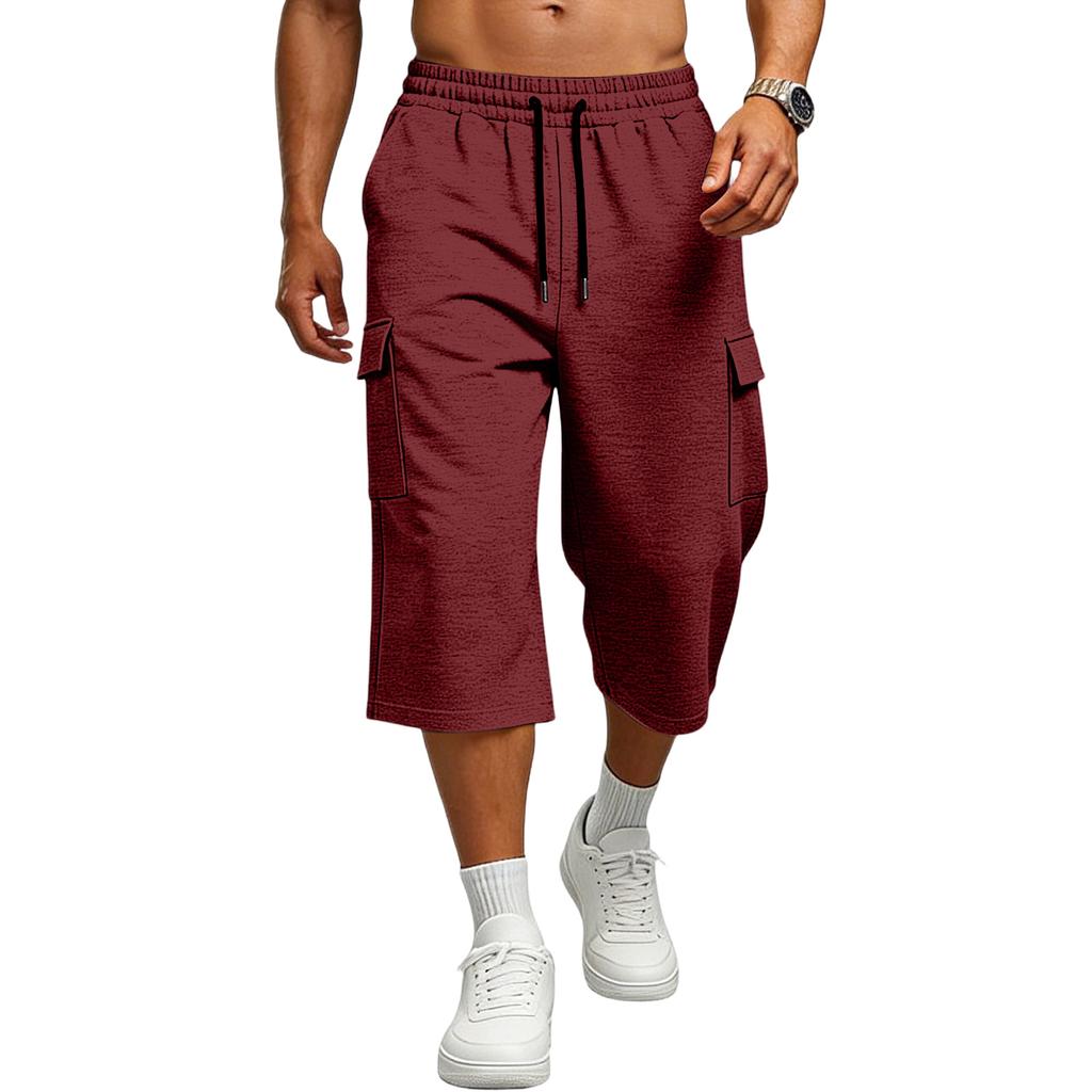 Lässige Herren-Shorts mit Kordelzug aus Webmaterial
