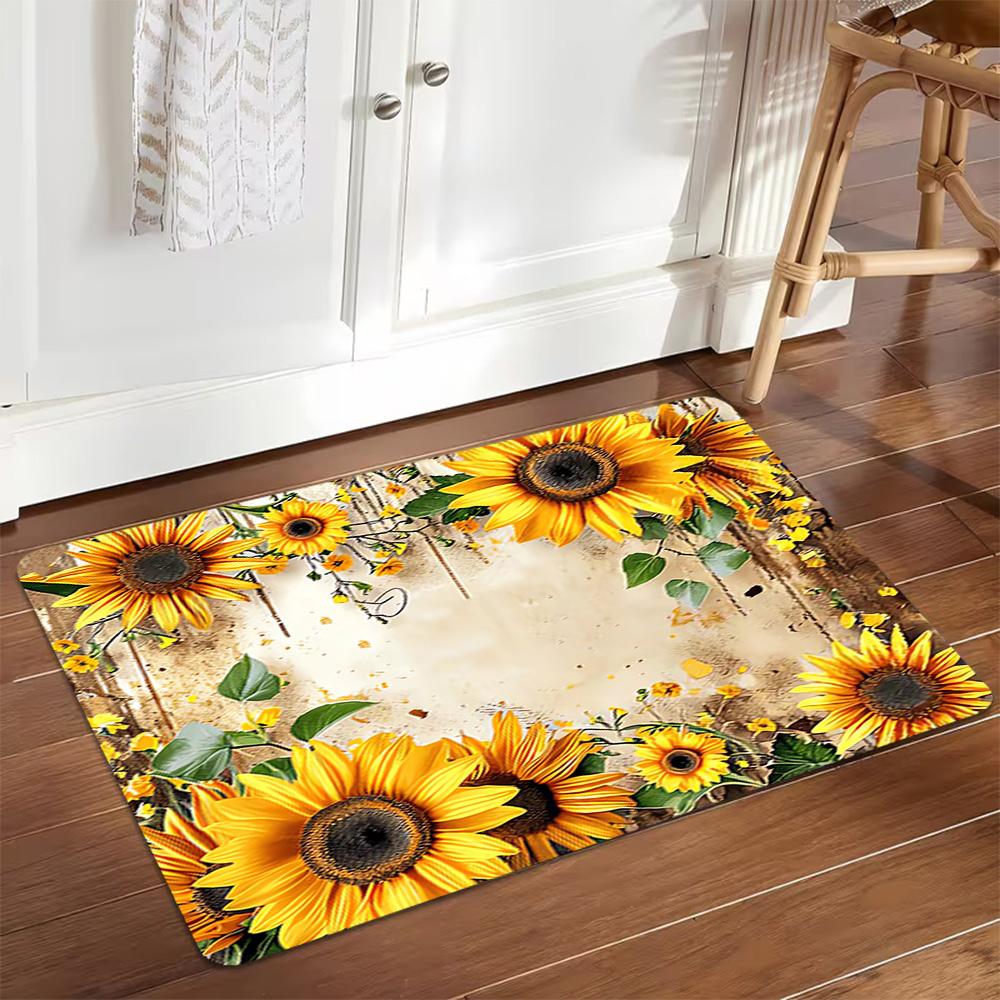 Vintage Floral Wall Mural Decoration,Carpet,Living Room,Bedroom, Non-slip,Square rug