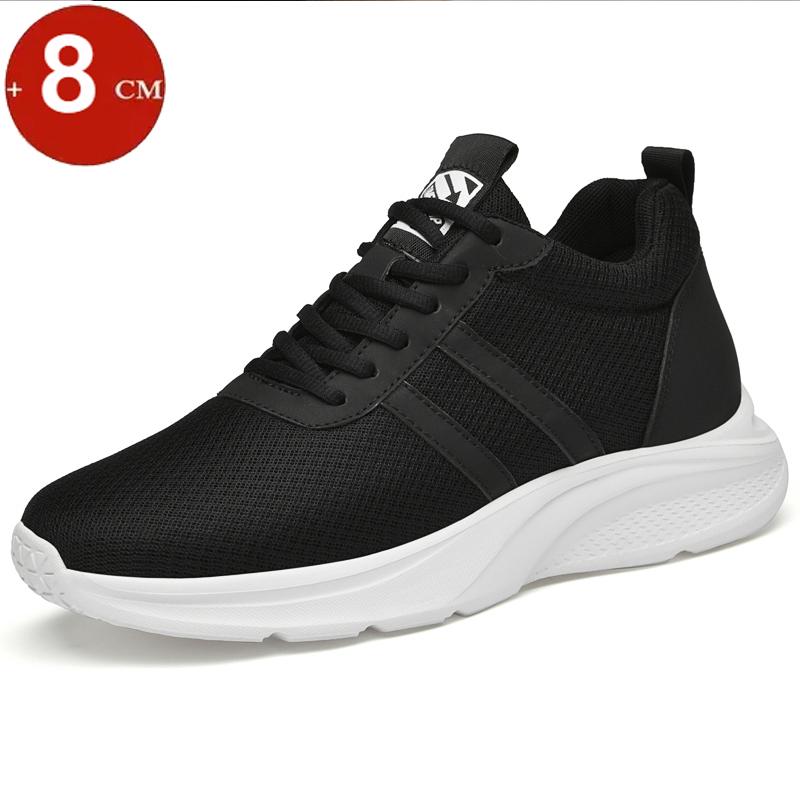 2025 Increased Men Sneakers Elevator Shoes Breathable Sports Hidden 4cm 6cm 8cm Height Increasing Shoes Male Taller Casual Shoes