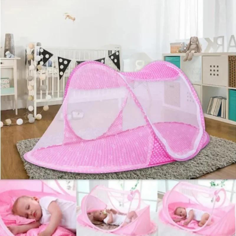 Baby Folding Mosquito Net 0-3 Years Old Portable Foldable Mosquito Net High-density Mesh Baby Tent Bedding Travel Mosquito Net
