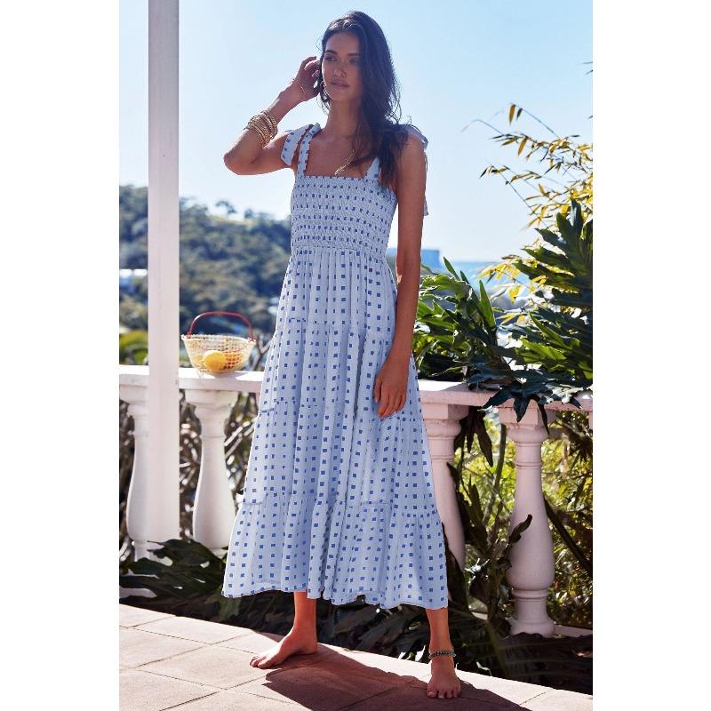 Sommer Damen Ärmelloses Pendler-Kleid mit Spice Girls Print Langes Trägerkleid Damen