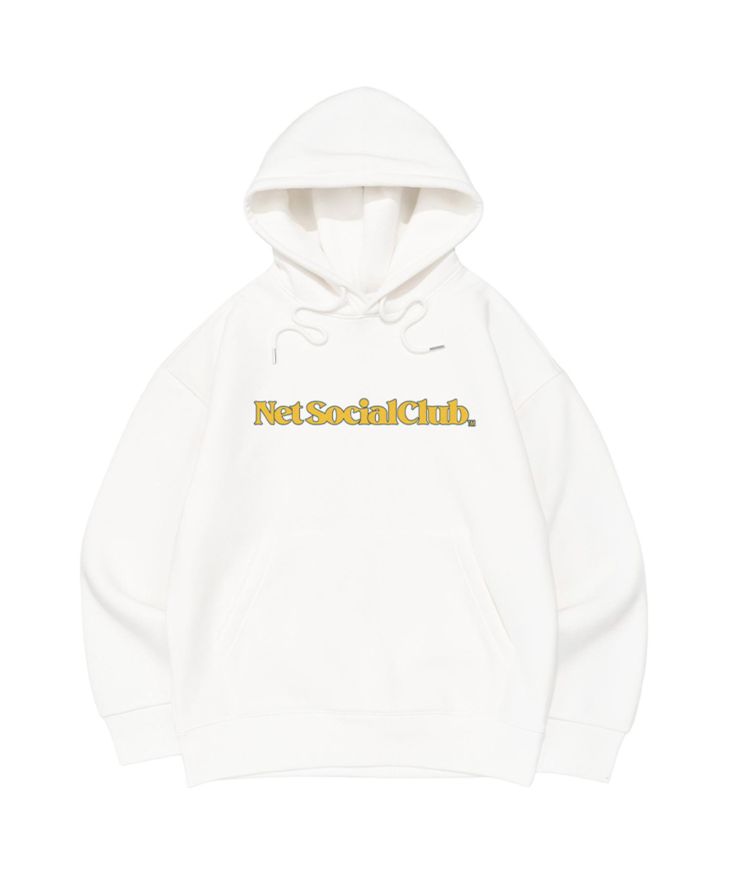 Серый Худи с Прямым Логотипом Social Club, Щеточный (слоновая кость) S