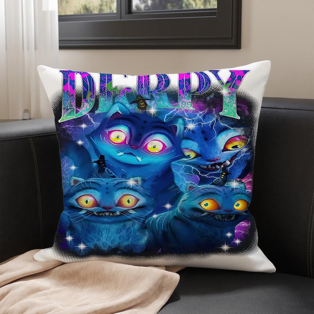 KPop Demon Hunters  Huntrx on the pillowcase: colorful anime patterns, super eye-catching fashion home decoration