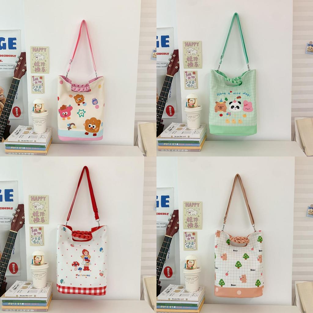 Childrens Cute Cotton School Bag With Animal Pattern For Daily Wear