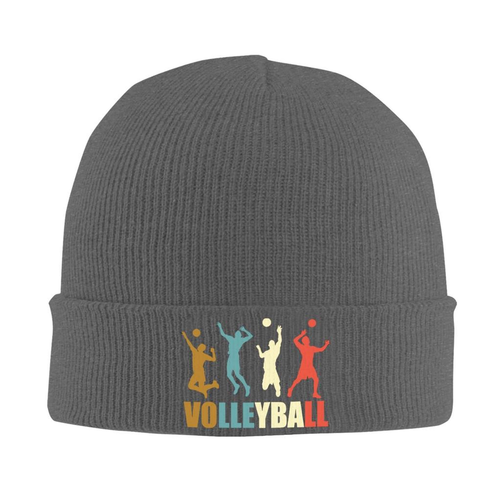 Vintage Style Volleyball Tri Blend Bonnet Hats Hip Hop Hats for Unisex Unisex Winter Keep Warm Skullies Beanies Caps