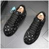 Chaussures décontractées cowboy déchirées pour hommes Résistantes à l'usure Mode Légères Respirantes Marche Confortables Plateforme Chaussures d'extérieur