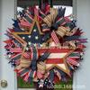 4th Of July Wreath Door Hanging Decoration With USA Flag Patriotic Party Home Outdoor Festive Display