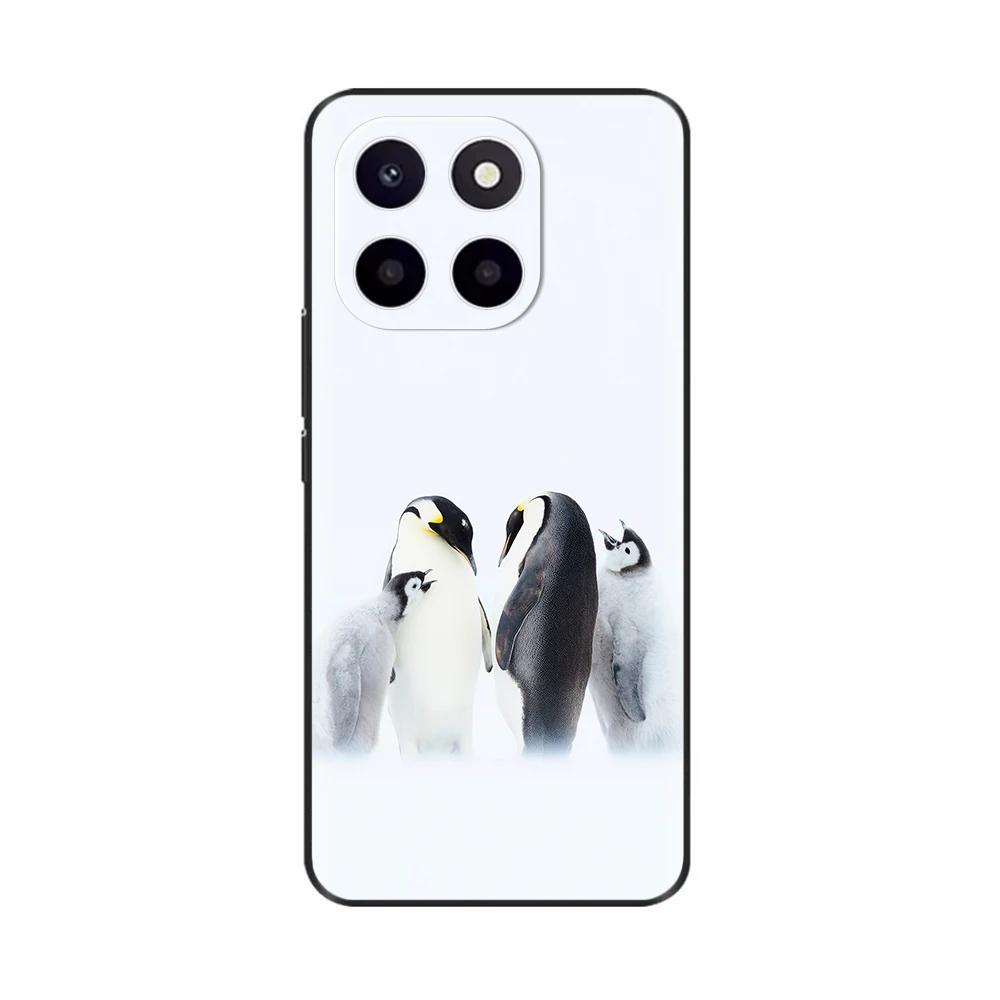 Pro Honor X6c Pouzdro Roztomilé TPU Silikonové Pouzdra na Telefon Pro Honor X6c Zadní Kryt HonorX6c X 6C Tištěná Květina Měkký Silikon Coque Fundas