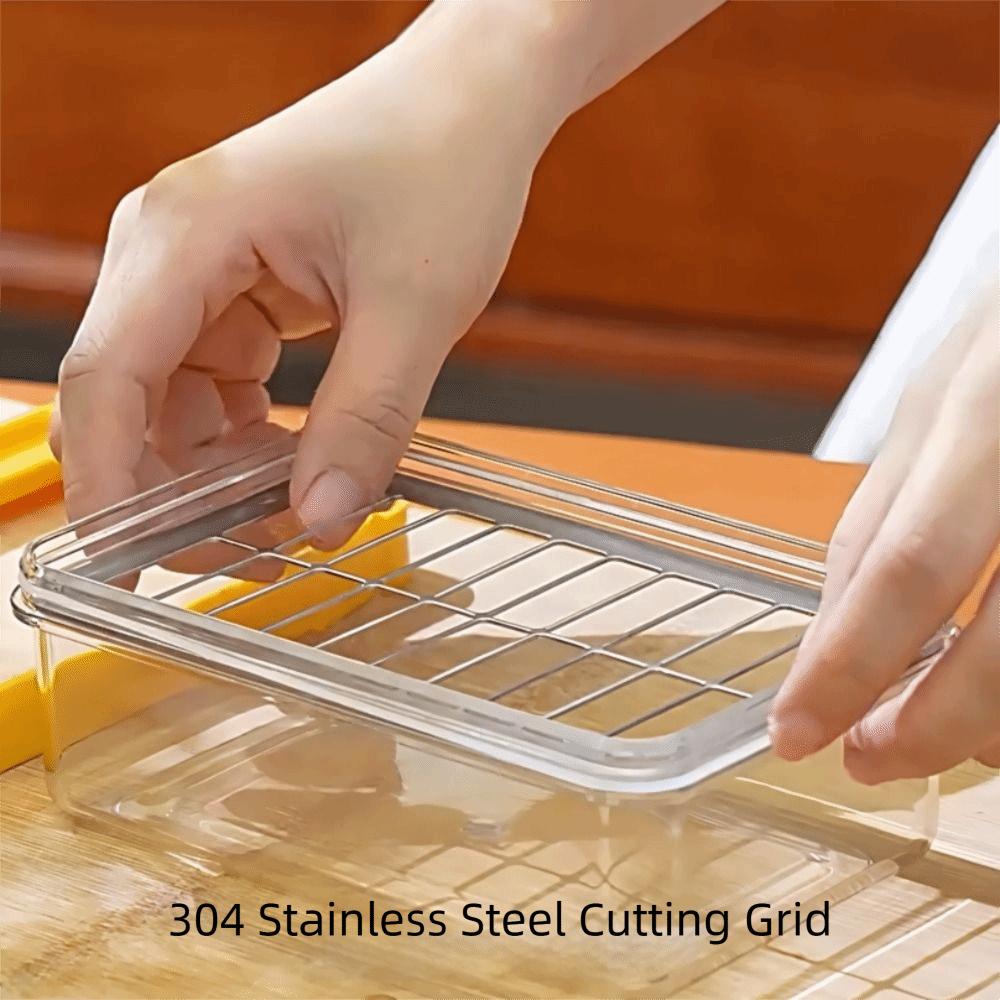 Leak Proof Butter Preservation Box Transparent Butter Slicer Box Creative Butter Keeper  Lunch