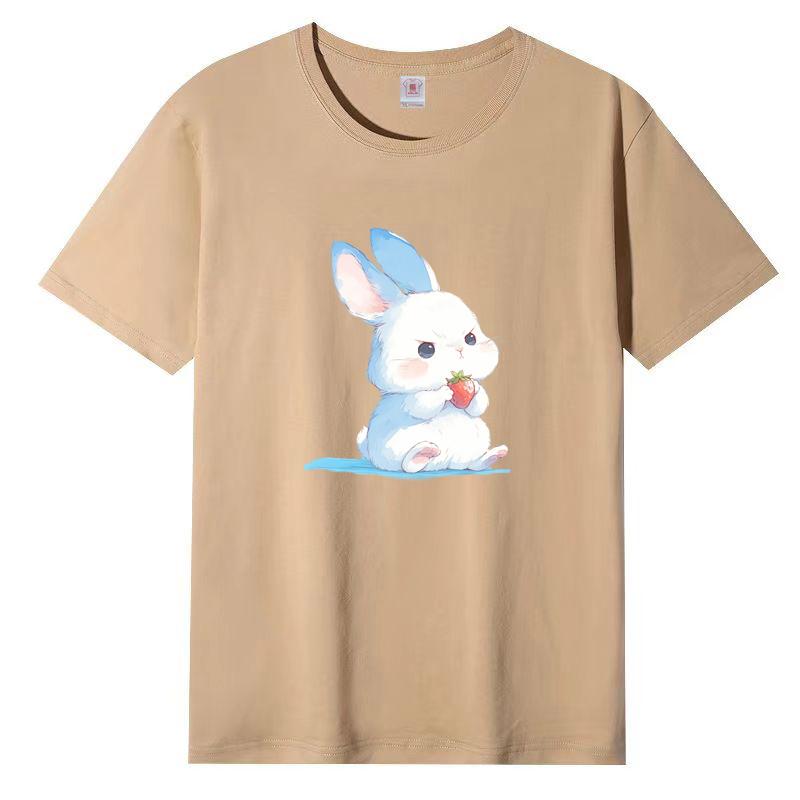 Summer New Short-sleeved T-shirt Female Cotton Loose Korean Ins Women's Cartoon Printing Half-sleeved Blouse