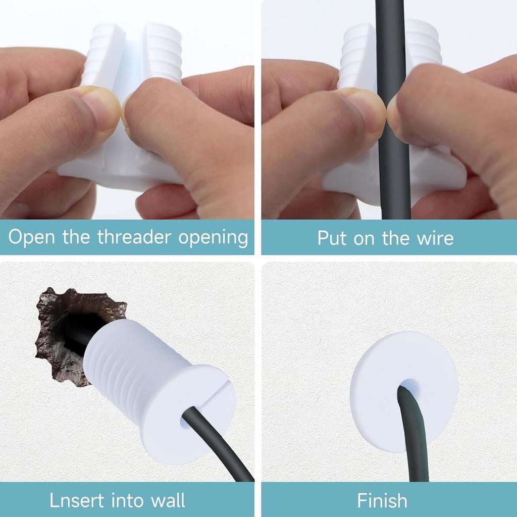 10 PCS Starlink Cable Routing Kit for 1 Inch Wall Hole Perforated Silicone Grommet Cable Punch Grommet Starlink Wall Grommet Wall Grommet for