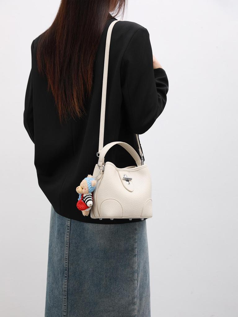 Women's Single Shoulder Bucket Bag - Japanese & Korean Fashion, Casual Handbag, Large Capacity, Elegant Business OL Crossbody, Soft Material
