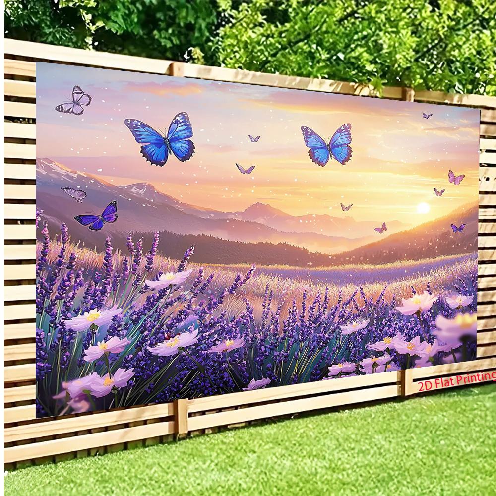 2D plane, 1 charming floral landscape design, suitable for birthday party background, event and celebration purposes
