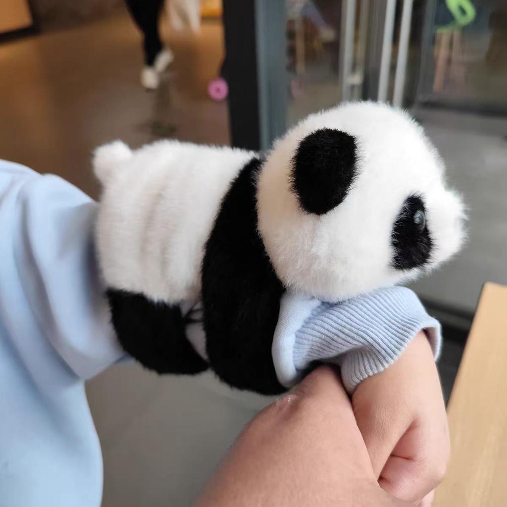 Plush panda doll patting circle children's bracelet cute doll lying down bear patting circle couple gift