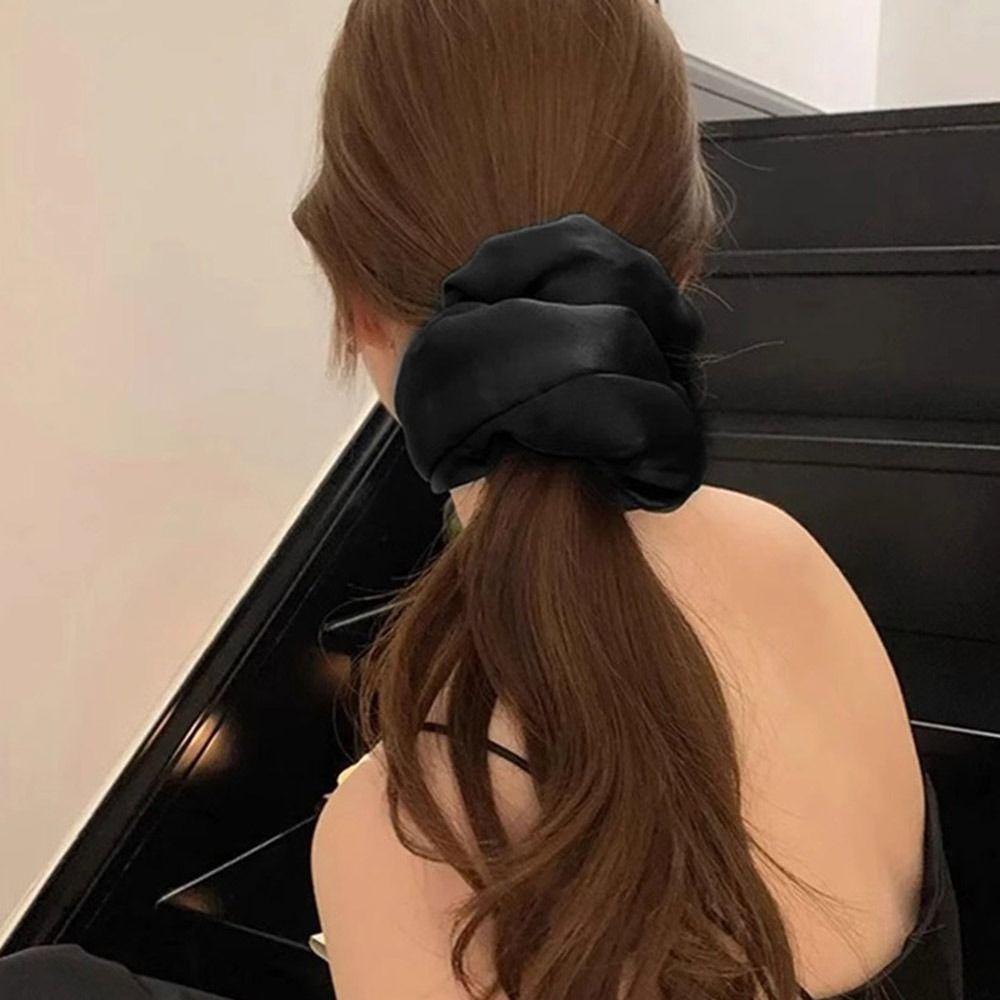 Solid Color Pillow Sleep Headband Satin Filled Cotton Big Bands  for Women Girls Hair Accessories