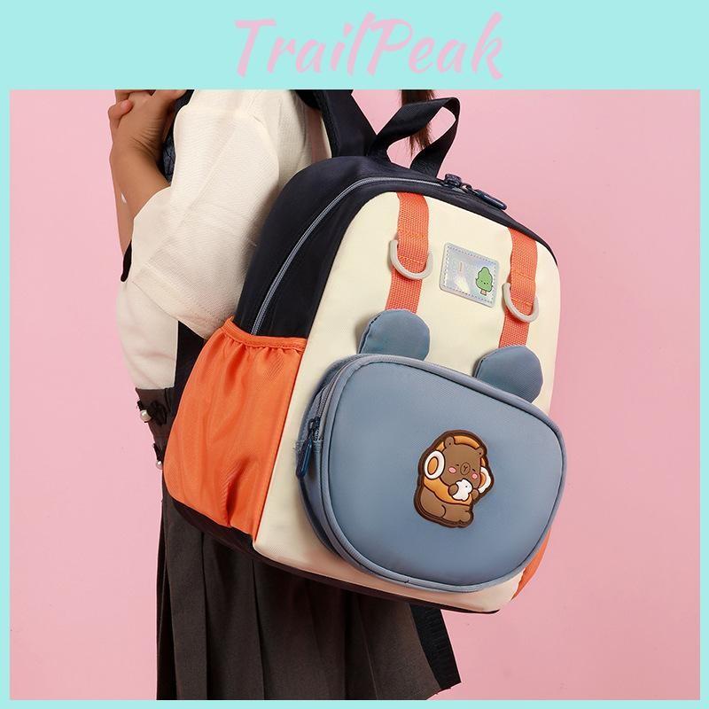 Capybara Kids Pattern Cartoon Backpack With Nylon Material And Bright Color