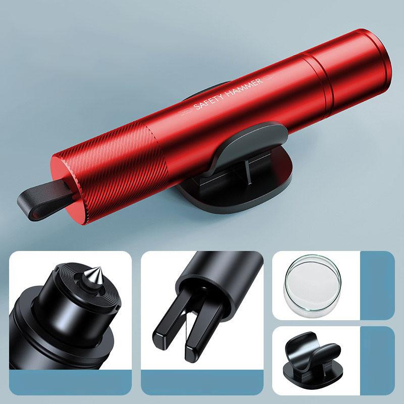 Auto Scheibenbrecher und Gurtschneider, 2-in-1 Auto Sicherheitshammer, Multifunktionaler Auto Glasbrecher, Tragbares Auto Notfallrettungswerkzeug