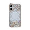 Rhinestone Flower Magnetic Phone Case for Apple 16 Promax Luxury for IPhone 17 Personalized Trendy 15 Female Model