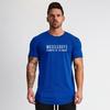 Muscleguys Fashionable and Handsome Letter Printing Sports T-shirt Training Fitness Leisure Short Sleeve