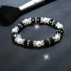 Skinnende fargerik rhinestone faux perle armbånd armbånd kvinner smykker bursdagsgave