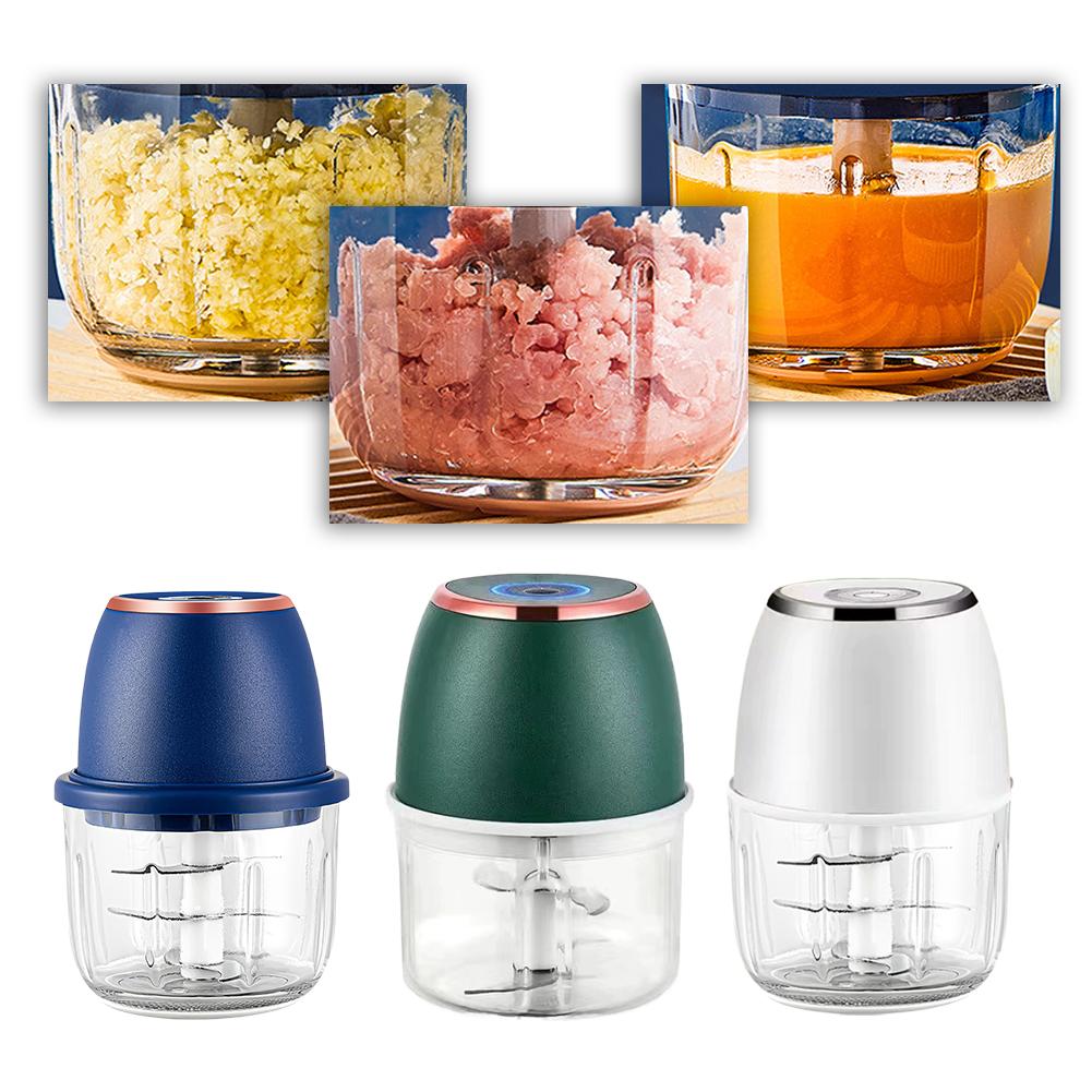 300ML Electric Meat Grinder Food Chopper Garlic Masher Slicer Vegetable Multi-Function USB Blender Kitchen Mixer T2W4