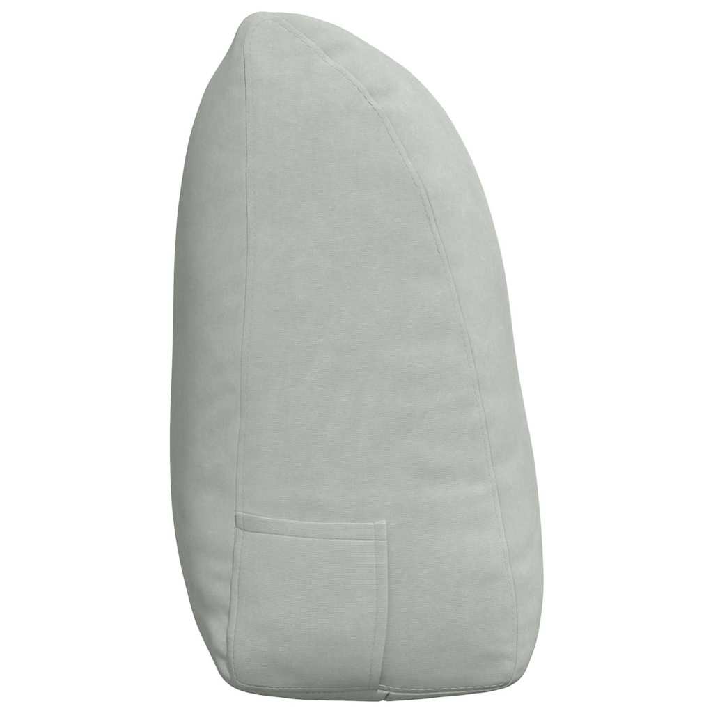 Back Pillow Light Gray 120 x 24 x 50 cm Velvet
