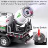 1:50 Dust Suppression Spray Sanitation Car Model Toy Alloy Die-cast Pull Back Light Sound Engineering Vehicle Children's Toys