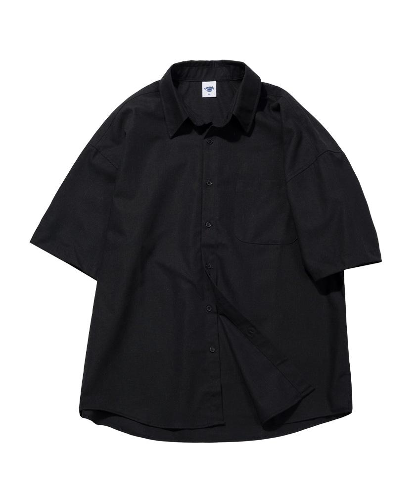STENDS [M~4Xl] All Day Linen Oversized Short Sleeve Shirt_Black