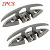 2PCS 6 Inch SS316 Boat Flip Up Folding Pull Up Cleat for Marine Boat Yacht Accessorie 316 Stainless Steel Flip Up Cleat 155x52mm