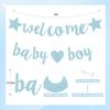 Baby Boy Shower Decorations - 3M Long Welcome Banner, Blue for Gender Reveal Party