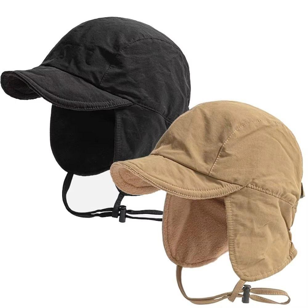 Winter Cap Earflap Hat Ear Protection Velvet Pilot Hat Lei Feng Cap Bonnet Hat  Outdoor Sports