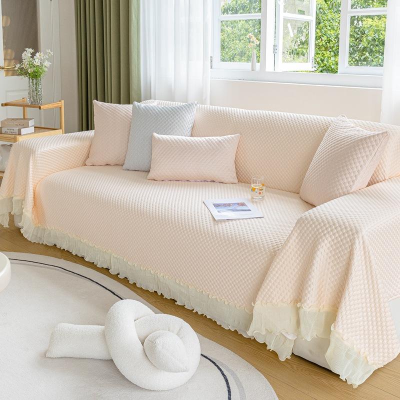Cool Feeling Ice Silk Sofa Cover Cloth Towel Full Cover Summer Sofa Cover Summer Sofa Cushion Sand Release Cover Towel