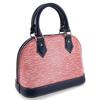 Louis Vuitton Alma BB Handbag M54548 Epi Denim 2WAYShoulder Red / Dark Blue Epi Leather Women Used