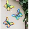 4 stuks Metalen Vlinder Muurkunst Multifunctioneel Vlinder Muurhanger Vlinder Muurdecor Tuin
