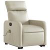 Vidaxl Reclining and Tilting Armchair with Massage, Electric, Cream