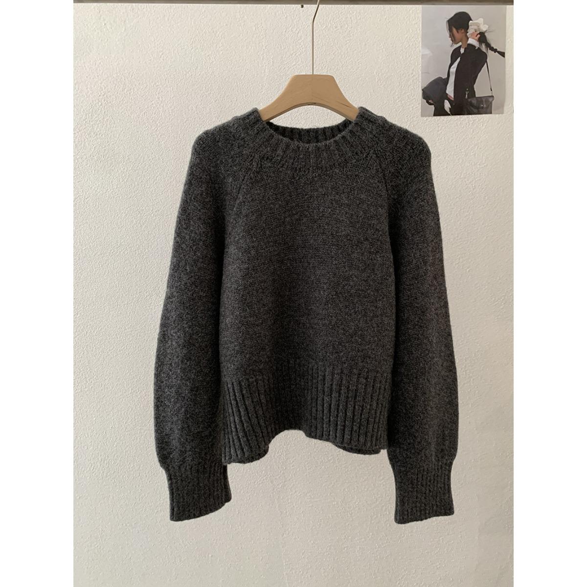 Ladies Raglan Sleeves Knitwear Front Shoulder Sweater Long Sleeved Warm Top One Size 2569₽